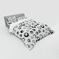 thumbnail image 3 of Ambesonne Geometric Bedding Set 3 Pcs, Minimalist Rounds, Twin XL, Black White, 3 of 3