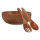 thumbnail image 5 of 2 juegos de cuencos de madera, vajilla, cuchara, tenedor, utensilios para servir pan y ensalada, tamaño extragrande, 5 of 6