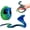 Blue Green, variant on 3D Printed Snake Eggs with 3D Printed Snake Inside, Cute Rotary Gear Eggs with 3D Printed Crystal Fidget Snake Animals Inside, Home Office Decor Executive Desk Crystal Cobra Toys(Blue Green