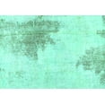 thumbnail image 1 of Ahgly Company Machine Washable Indoor Rectangle Solid Turquoise Blue Modern Area Rugs, 7' x 9', 1 of 4