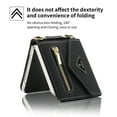 thumbnail image 4 of Decase Samsung Galaxy Z Flip4 Crossbody Wallet Case, Z Flip4 5G Wallet Case with Card Holder for Women,Leather Magnetic Zipper Purse Back Case with Card Slot Kickstand Shoulder Strap,Black, 4 of 9