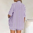 thumbnail image 5 of Bixock Maternity Pants,Womens Over The Belly Pants,Women's Maternity Clothing Two-piece Loose Striped Off Shoulder Shirt Top Shorts Set, 5 of 7