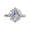 Silver, variant on YYKihy Princess Cut Aquamarine Engagement Ring Wedding Band Vintage Birthstone Bridal Solitaire Ring For Women