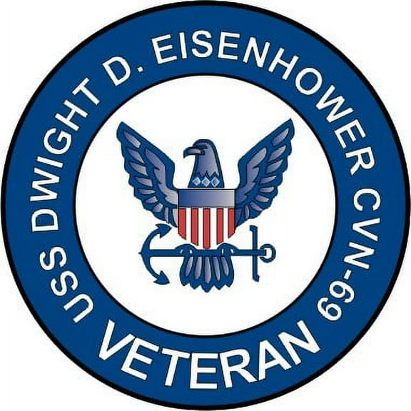 3.8 Inch USS Dwight D Eisenhower CVN-69 Veteran Decal Sticker