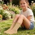 thumbnail image 5 of Dlentnea Girls Boys Crew Socks School Uniform Dress Solid Color Comfortable Casual Spring Sock for Kids, 5 of 6