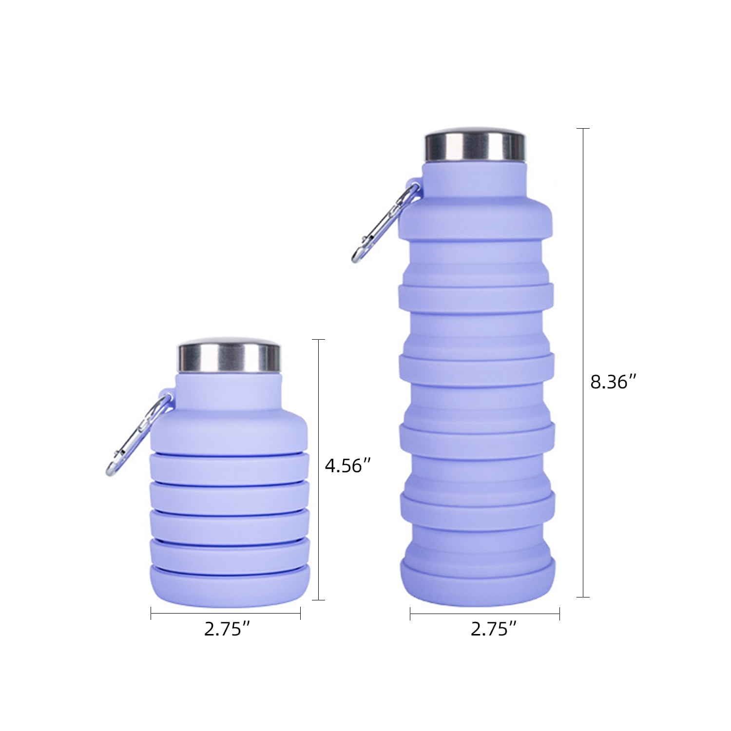 6 Pack Collapsible Water Bottles Bulk 17 oz Travel Water Bottle, Silicone  Foldable Travel Reusable W…See more 6 Pack Collapsible Water Bottles Bulk  17