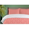 thumbnail image 4 of Ambesonne Damask Duvet Cover Sets, Monochrome Flowers Ornaments, 2-Queen, Peach and Coral, 4 of 7