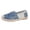 Light Blue, variant on Women's Flat Shoes Classic Slip on Casual Cap-Toe Platform Simple textured denim Espadrille Canvas Loafers 6 wide