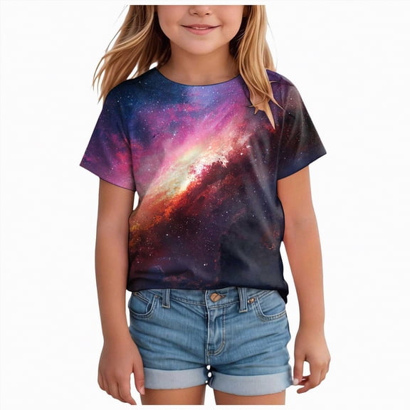 Toddler Kids Girls Short Sleeve Crew Neck T Shirts 24 Months 2t 3t 4t 5t 6t 7t Summer Soft Cotton Casual Basic Daily Wear Tops Gibobby,4-5 Years ,Light Purple