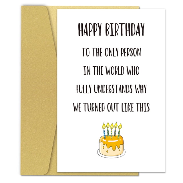 Tarjeta de Cumpleaños Zoytonky Divertida para Mejor Amiga o Hermana con Humor