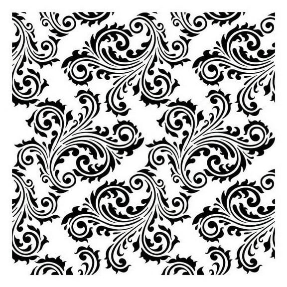 Scroll Damask Stencil (10 mil plastic)