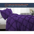 thumbnail image 2 of SGI Twin Diamond Ruffle Comforter Set Microfiber 3 Piece Purple, 2 of 5