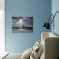 thumbnail image 3 of Sailing ship in the moonlight on a calm sea, 1874, Scenic Stretched Canvas Wall Art by Ivan Konstantinovich Aivazovsky Sold by ArtCom, 3 of 5