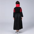 thumbnail image 3 of Halloween Queen Costume Witch Vampire Outfit Devil Long Dress Stand Collar Girl Cosplay Party Dress up Kids Fancy Scary Dress 2-18 Years, 3 of 9