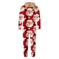 thumbnail image 6 of Penkiiy Christmas Pajamas for Family Matching Cute Long Sleeve Couples Soft Sleepwear One Piece Funny Christmas Pjs Sets L Red, 6 of 6