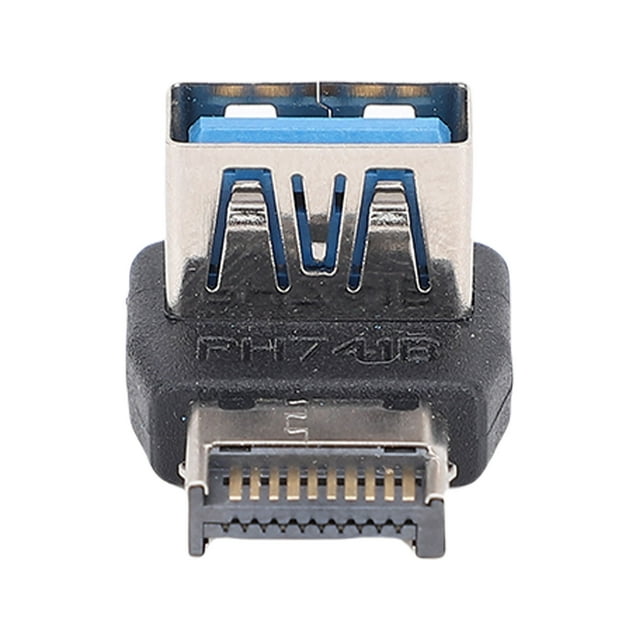 Right Angle Type E USB3.2 90 Degree Adapter for Computer Motherboard, 10Gbps Lossless Signal Transmission with ABS Material
