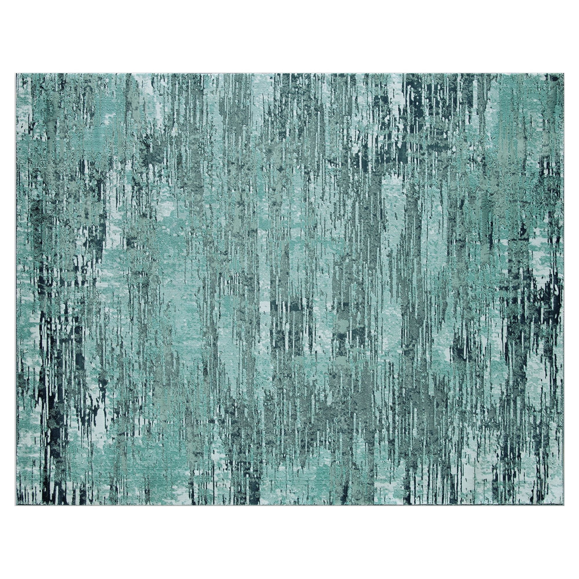 Better Homes & Gardens High Low Abstract Indoor Living Room Area Rug, 8' x 10', Teal