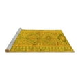 thumbnail image 2 of Ahgly Company Machine Washable Indoor Square Southwestern Yellow Country Area Rugs, 3' Square, 2 of 4