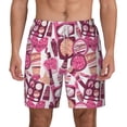 thumbnail image 2 of Picia Cute Girl pattern Mens Swim Trunks with Compression Liner Stretch Beach Shorts Quick Dry with Zipper Pockets No-Chafing Board Shorts-Small, 2 of 9