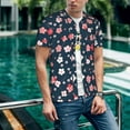 thumbnail image 6 of KLL Cherry Blossoms for Men's Baseball Shirts,Short Sleeve Casual Shirts Button Down Shirt for Men Beach Summer Wedding Shirt-4X-Large, 6 of 7