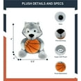 thumbnail image 3 of DolliBu Wolf Stuffed Animal with Basketball Plush - Soft Huggable Wolf, Adorable Playtime Wolf Plush Toy, Cute Wildlife Gift, Plush Doll Animal Toy for Kids and Adults - 6 Inches, 3 of 7