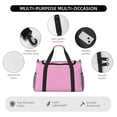 thumbnail image 4 of Disketp Pink Bolsa de Viaje Tipo Duffle, Bolso de Mano para Fin de Semana para Mujer, Bolsa de Gimnasio Ligera para Hombre, Esencial para Viajes, 4 of 7