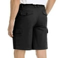 thumbnail image 7 of Zpanxa Shorts for Men, Mens Shorts Casual Multi Pocket Elastic Waist Button Zipper Casual Sports Cargo Knee Length Shorts Black 3XL, 7 of 7