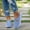 Light Blue, variant on Women Slip On Shoes Fashion Versatile Closed Toe Breathable Mesh Walking Shoes Summer Trendy Lightweight Comfortable Plus Size Mule Navy 9