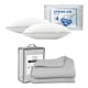 thumbnail image 1 of Colcha Matrimonial Acabado Ultrasónico Trinity Gris Perla + 2 Almohadas, 1 of 8