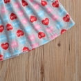 thumbnail image 6 of Kid Toddler Baby Girl Valentine Clothes Long Sleeve Love Heart Dress Flared Sleeve Dress Spring Fall Outfit (Grey, 2-3 Years), 6 of 7