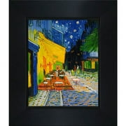 Wildon Home 'Cafe Terrace at Night' by Vincent Van Gogh Framed Oil Painting Print on Canvas