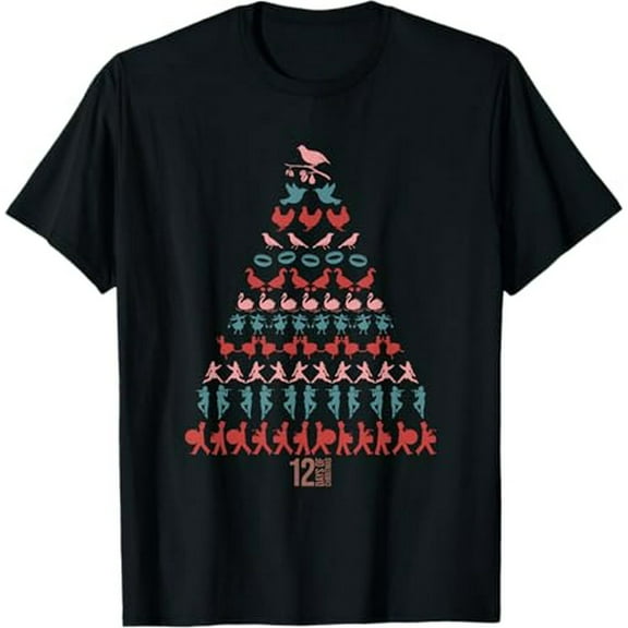 12 Days of Christmas Tree Classic Holiday Christmas Carol T-Shirt
