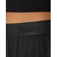 thumbnail image 5 of Hanes Originals 2-Piece Lounge Set, SuperSoft Cropped Baby Doll Tee & Sleep Shorts Loungewear Black/Black 2XL Women's, 5 of 7