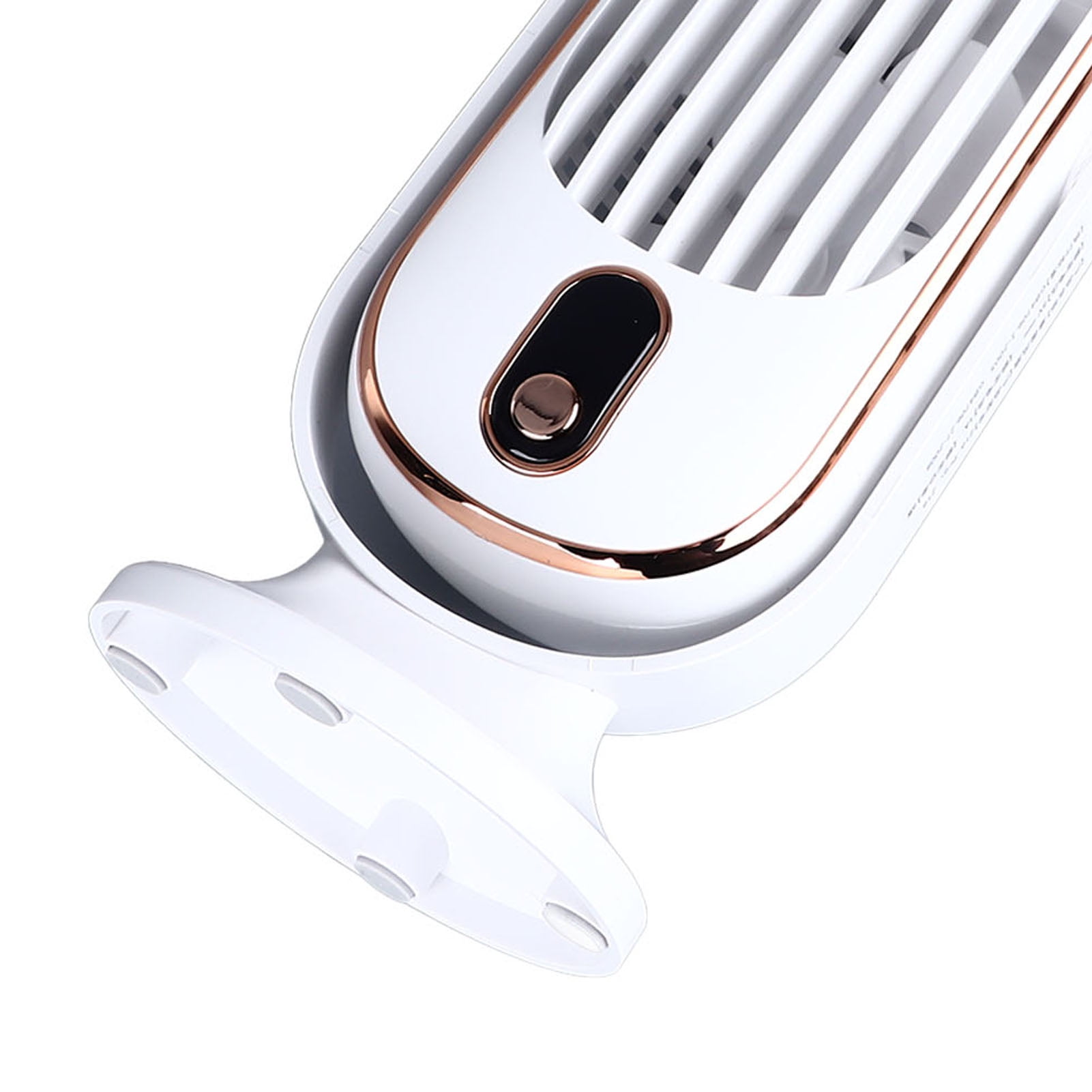 YAHHU Desktop Fan 1800mah USB Brushless Motor Oscillating Quiet 5 Speeds Desk Tower Fan for Home Car Office 10.6 inches / 27 cm White