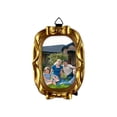 thumbnail image 4 of Gold Carved Photo Frame – Resin Bow Hanging Wall Frame with Stand 6 Shapes To Choose Versatile Tabletop & Wall Decor(B), 4 of 5