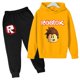 thumbnail image 1 of ROBLOX ropa de lana explosiva para niños y niñas, sudaderas con capucha y Leggings, conjunto de suéter, medio y grande, 2 piezas, 1 of 4