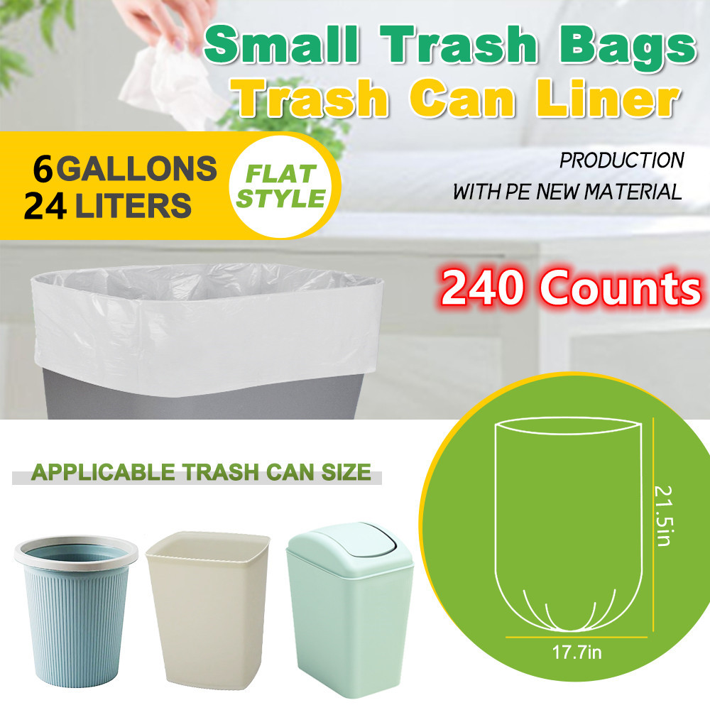 SWIHELP DBWXHZ1 Small Trash Bag, Gallon Garbage Bags Bathroom