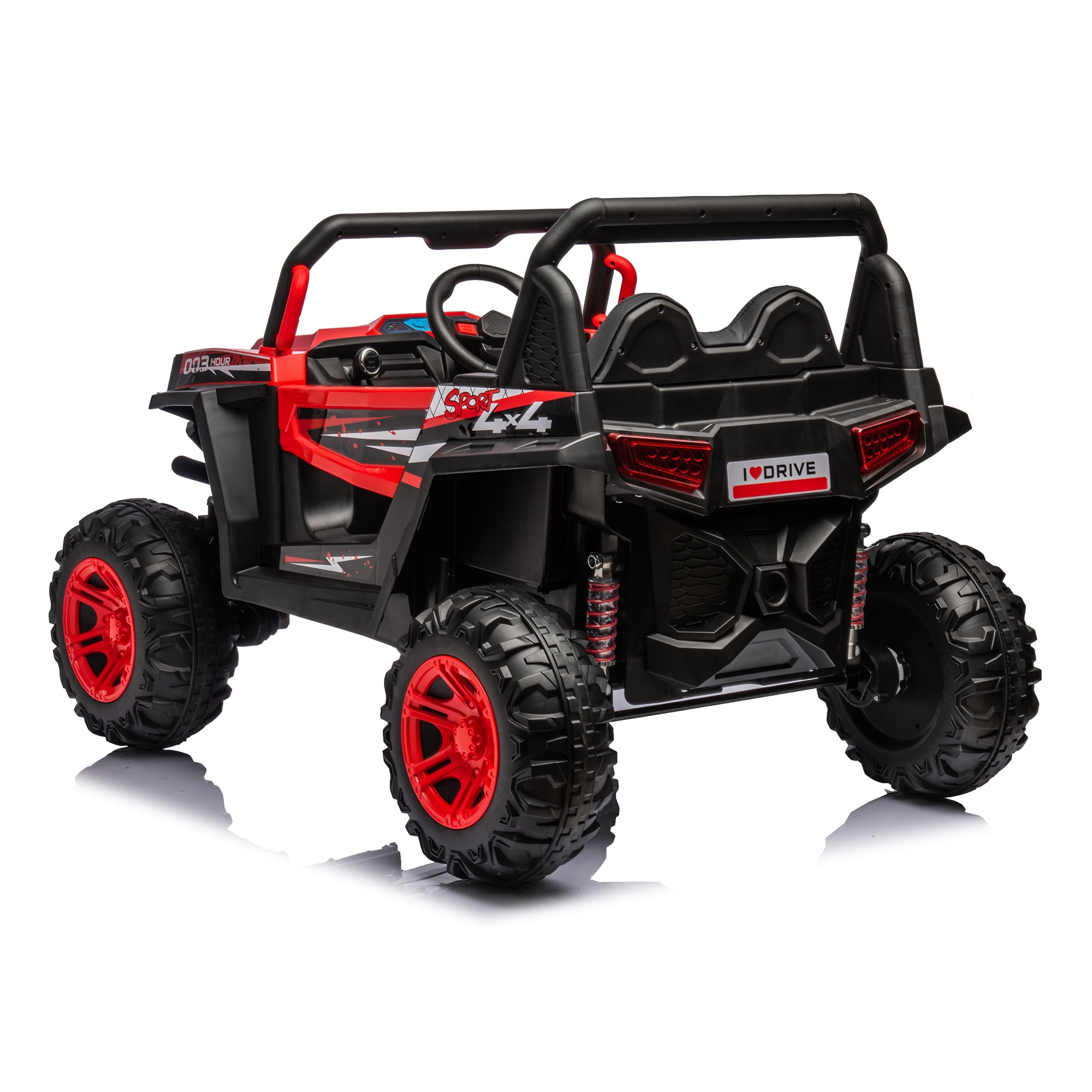 CIPACHO 12V Kids Ride On Truck with Remote Control, Electric Buggy Car Toys Off-Road UTV Vehicle, 4 Shock Absorbers, Red