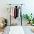 thumbnail image 2 of IRIS Extendable Single Rod Clothes Rack, Garment Rack, Clothing Rack w/Lockable wheel, 2 of 7