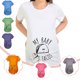 thumbnail image 4 of Blusa de Maternidad Para Mujer, Camisas de Verano Con Cuello Redondo, Manga Corta, Estampado en Color Sólido, Bonita Odeerbi ODB123286, 4 of 4