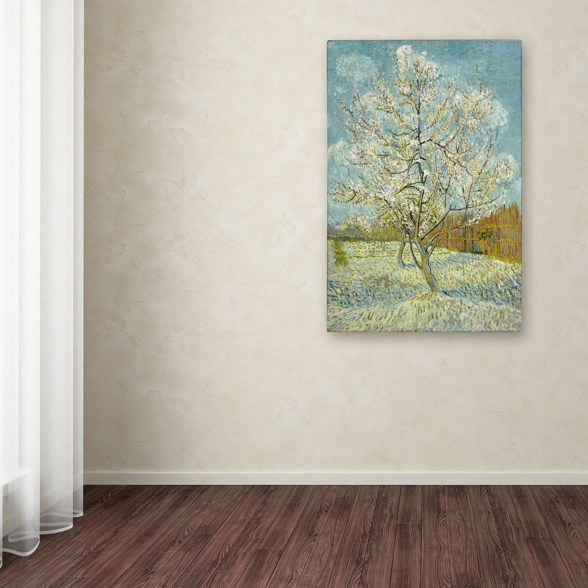 Trademark Fine Art 'The Pink Peach Tree' Canvas Art by Van Gogh