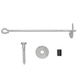 thumbnail image 1 of Anclajes de suelo, ganchos de anclaje de metal, anclajes de cobertizo, 19,7 pulgadas, estacas de tienda fáciles de usar, anclajes de suelo para postes, 1 of 8