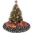 thumbnail image 6 of Pine Tree Xmas Tree Skirt - Pink Yellow Cedar and Snowflake Tree Skirt 30 Inch Tree Mat for Holiday Party Home Indoor, 6 of 6