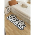 thumbnail image 4 of Colorful Funky Cute Bathroom Rugs Bath Mat Non Slip Rubber Backed Machine Washable, Rude Swear Words Trendy Aesthetic Unique Cool Shag Absorbent Bath Rug Funny Gift for Her/Him, 4 of 5