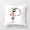thumbnail image 1 of Valentine's Day Gift Nordic Pink Rose 26 English Letters, Pillow Cover, Sofa Cushion Cover, 45 * 45cm, Letter P, 1 of 6