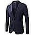 thumbnail image 4 of Baqcunre Suits for Men, Men's Slim Fit Suit One Button 3-Piece Blazer Dress Business Wedding Party Jacket Vest & Pant Navy 2XL, 4 of 6