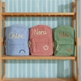 thumbnail image 4 of Corduroy Backpack For School Kids With Custom Name Embroidery On Rope Strap Durable Bookbag For Boys And Girls, 4 of 8