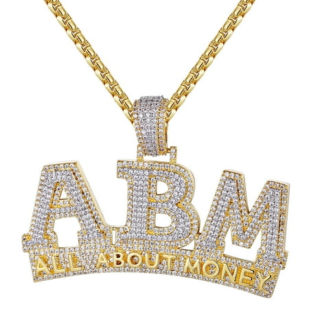 chain money custom abm pendant silver layer double 3d