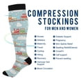 thumbnail image 2 of FORMRS Womens Knee High Socks Casual Long Thick Travel Daily Wear, 1 Pair, Red Trains Pattern, 2 of 6