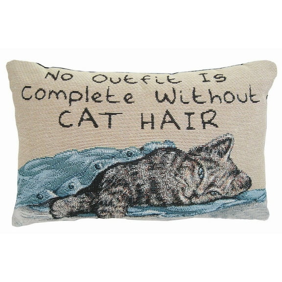 Manual 12.5 x 8.5-Inch Decorative Throw Pillow, Without Cat Hair